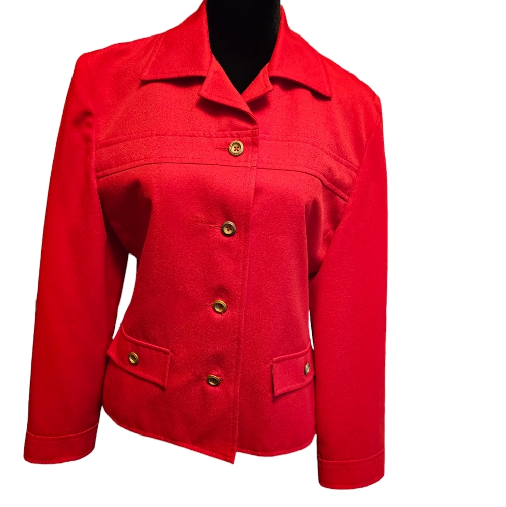 Henry Lee Vintage 80s Petites Red Jacket Size 6